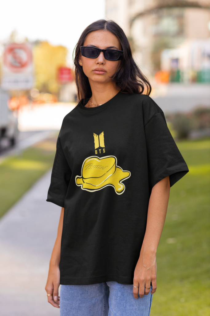 BTS Butter 'What's Melting' Yellow Oversized T-Shirt – Vibrant