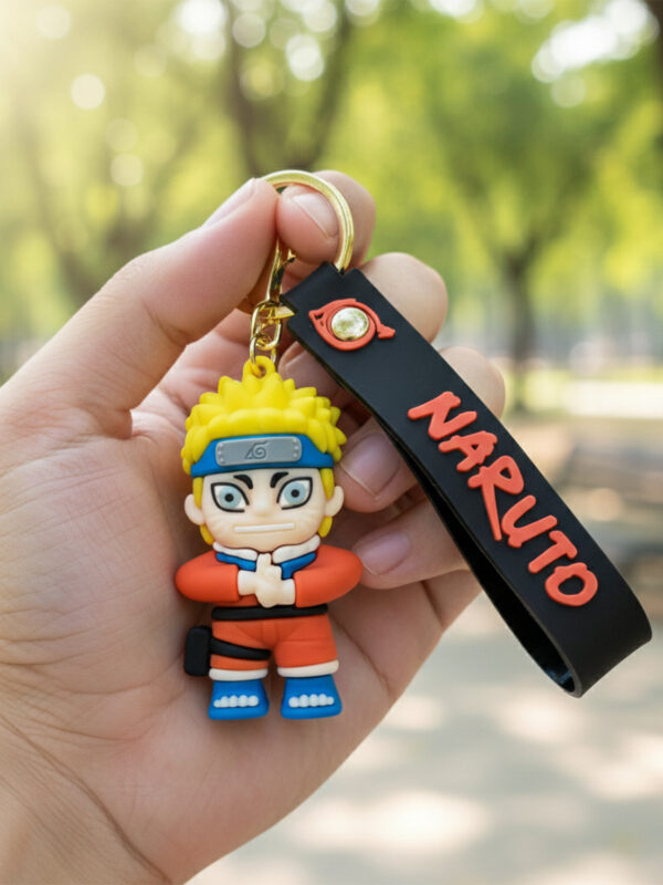 Naruto Uzumaki 3D Keychain, exclusive Naruto keychain, anime 3D keychain, Naruto rubber keyring, Naruto anime merchandise, Naruto hand sign keychain, anime collectible keychain, otaku accessories, ninja keychain, anime gift item