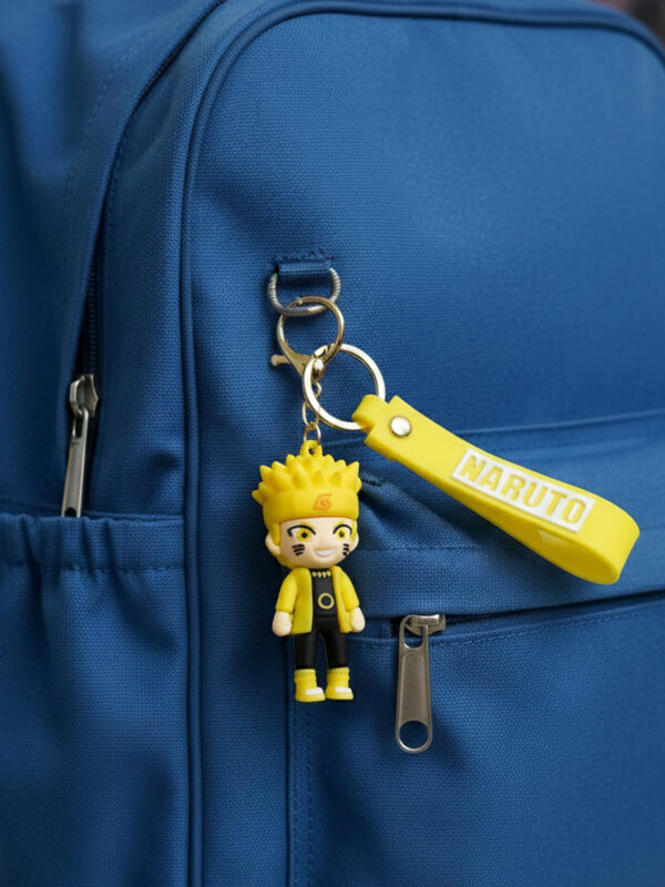 Naruto Uzumaki 3D Keychain, Naruto yellow keychain, Naruto anime keychain, anime 3D keychain, Naruto rubber keyring, Naruto merchandise, Naruto collectible keychain, otaku accessories, ninja keychain, anime gift item,