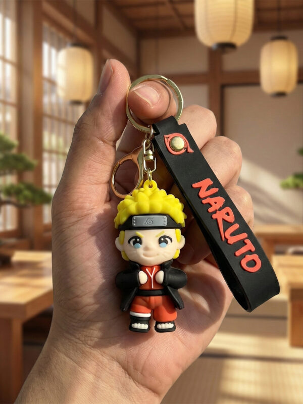 Naruto Keychain, Naruto Uzumaki Keychain, Anime Keychain, Naruto Chibi Keychain, Naruto Rubber Keychain, Anime Merchandise Naruto,