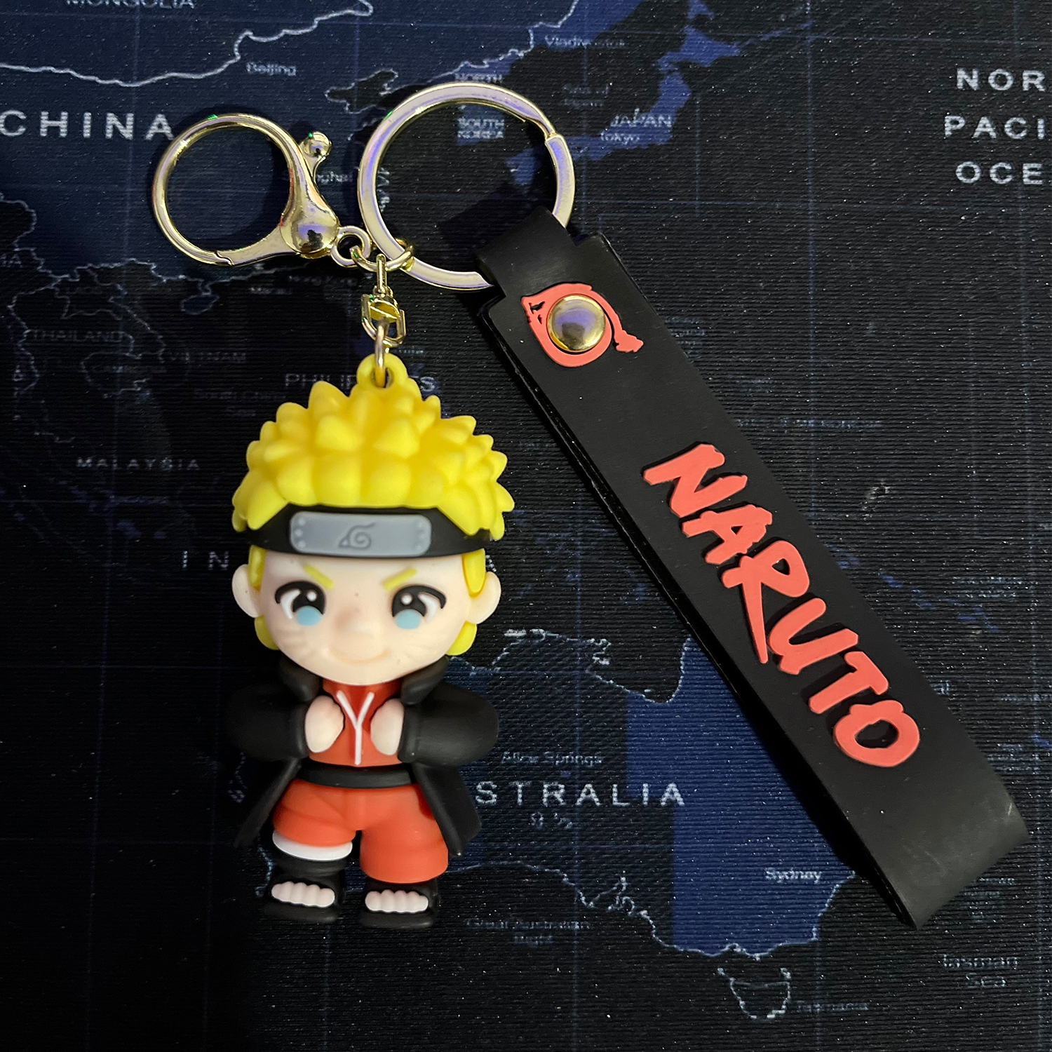 Naruto Keychain, Naruto Uzumaki Keychain, Anime Keychain, Naruto Chibi Keychain, Naruto Rubber Keychain, Anime Merchandise Naruto,
